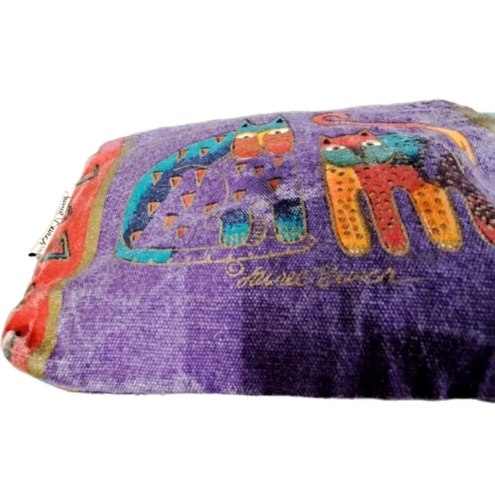 Vintage Laurel Burch Make-up Clutch Zip Closure